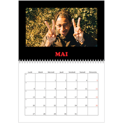 Calendrier photo A4 double (30 x 40 cm) — Fun Typo [couverture]