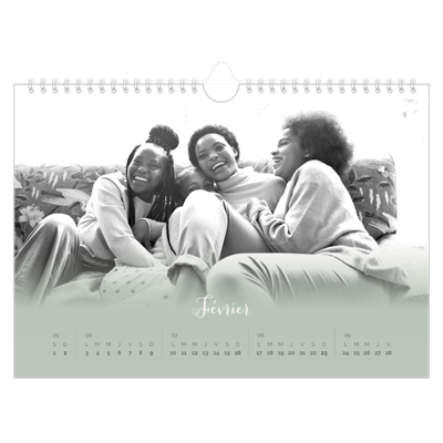 Calendrier photo A4 — Fondu argile [Février]
