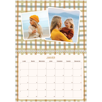 Calendrier photo A4 double — Motifs rétros