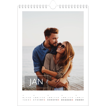 Calendrier photo A4 — Date superposée