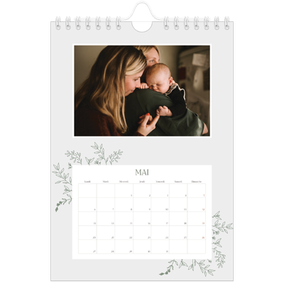 Calendrier photo A5 — Fleurs dessinées [couverture]