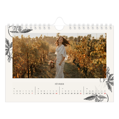 Calendrier photo A5 — Encre & lierre [Février]
