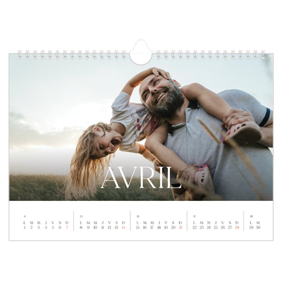 Calendrier photo A4 — Douze jolis mois [Avril]