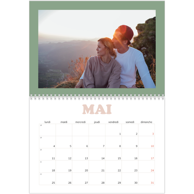 Calendrier photo A4 double (30 x 40 cm) — Cadres rétro [couverture]