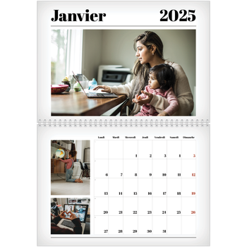 Calendrier photo A4 double — Une de magazine