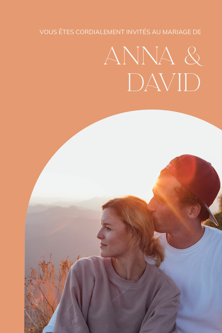 Cartons d'invitation — Une touche de pêche