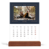 Calendrier de bureau support bois - portrait  — Bleu de Prusse [Avril]