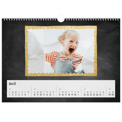 Calendrier photo A3 — Paillete et ardoise [Avril]