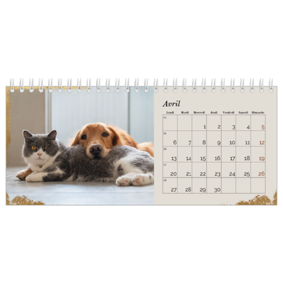 Calendrier de bureau — Classic Gold [Avril]