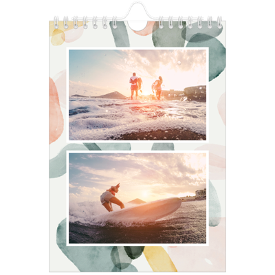 Calendrier photo A5 — Pluie d'aquarelle [couverture]