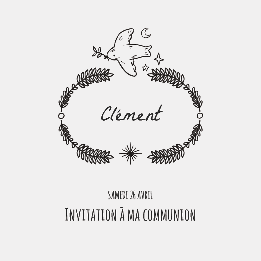 Cartons d'invitation — Emblème colombe