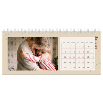 Calendrier de bureau — Texte asymétrique
