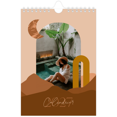 Calendrier photo A5 — Montagnes aux tons neutres [couverture]