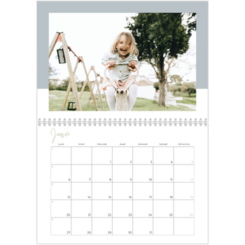 Calendrier photo A4 double — Palette naturelle