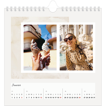 Calendrier photo carré — Tons neutres
