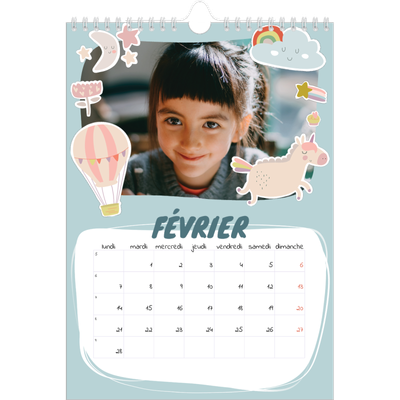 Calendrier photo A4 (20 x 30 cm) — Licorne magique [Février]