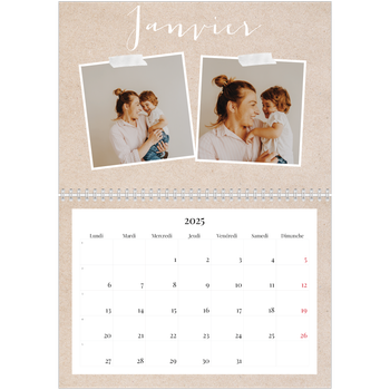 Calendrier photo A4 double — Calendrier-album