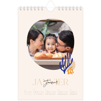 Calendrier photo A5 — Coraux minimalistes
