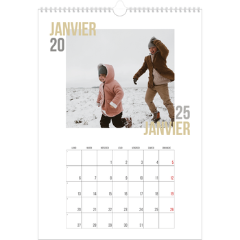 Calendrier photo A3 — Type de couple
