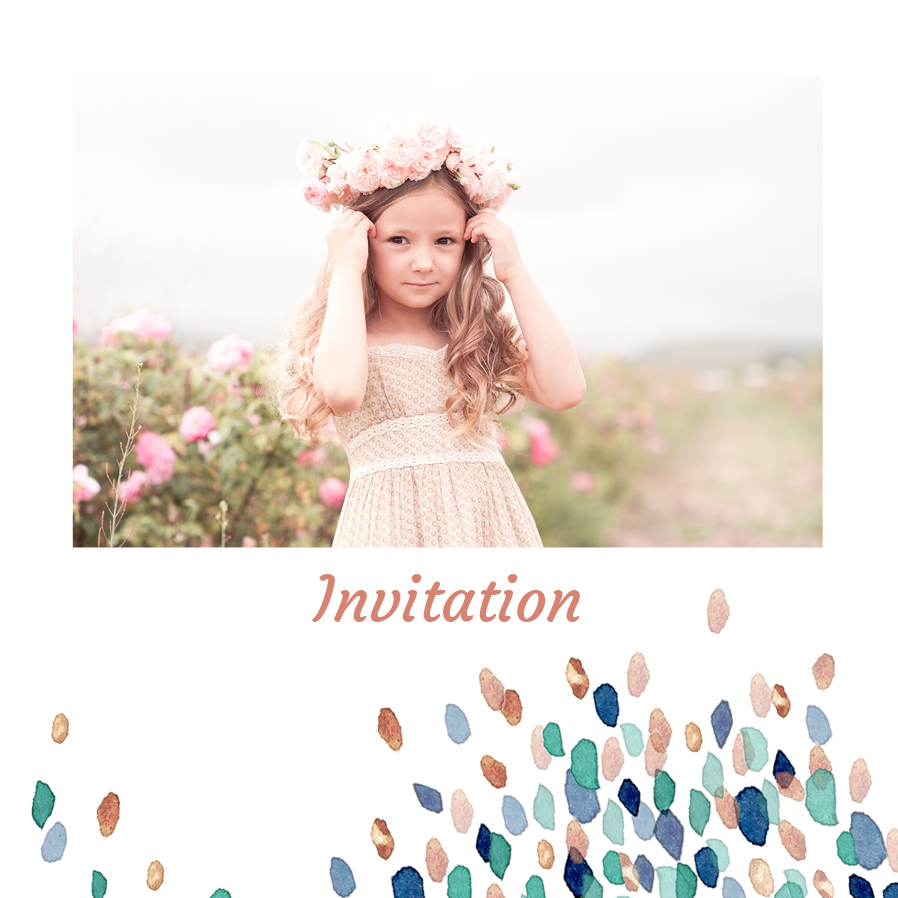 Cartons d'invitation — Eclats d'aquarelle