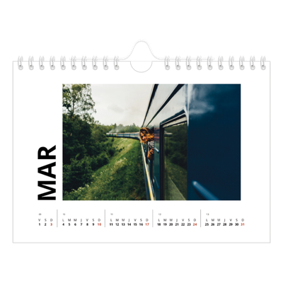 Calendrier photo A5 — Espace blanc [Mars]