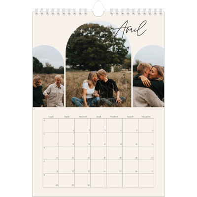 Calendrier photo A4 (20 x 30 cm) — Arche de souvenirs [Avril]