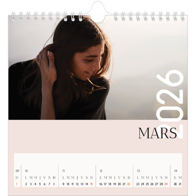 Calendriers annuels carré — Superposition [Mars]