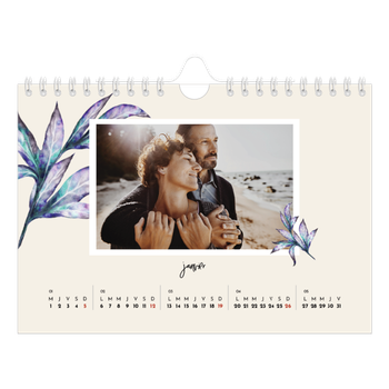 Calendrier photo A5 — Fleurs entremélées