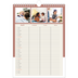 Calendrier familial A4 — Agenda palette naturelle - Famille de 3 [Avril]