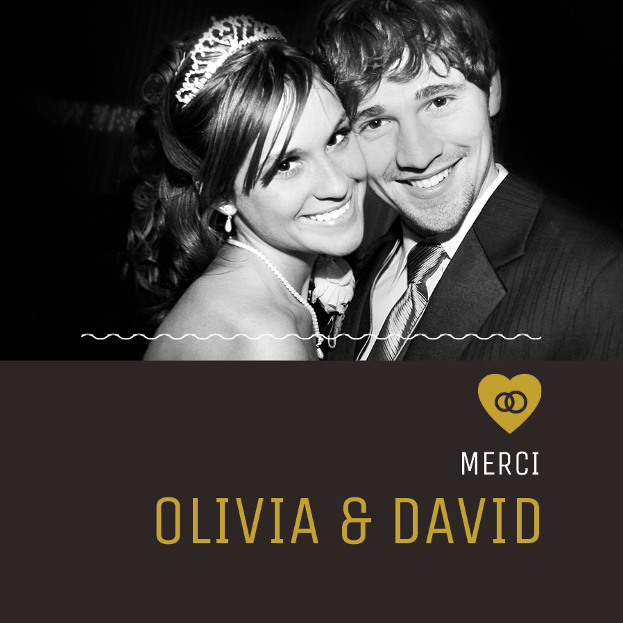 Carte de remerciement — Minimal foncé