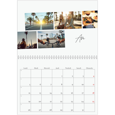 Calendrier photo A4 double (30 x 40 cm) — Escapade citadine [Avril]