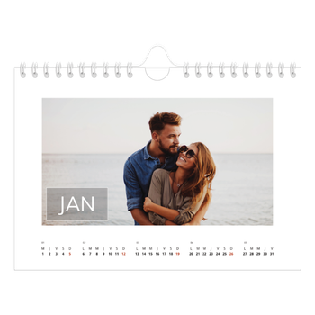 Calendrier photo A5 — Date superposée