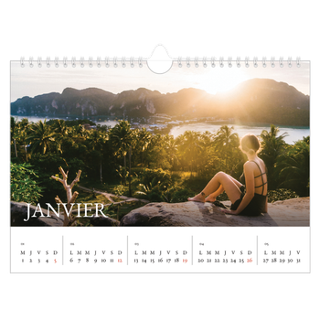 Calendrier photo A4 — Superposition classique