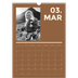 A3 Calendrier annuel — Contemporain audacieux [Mars]