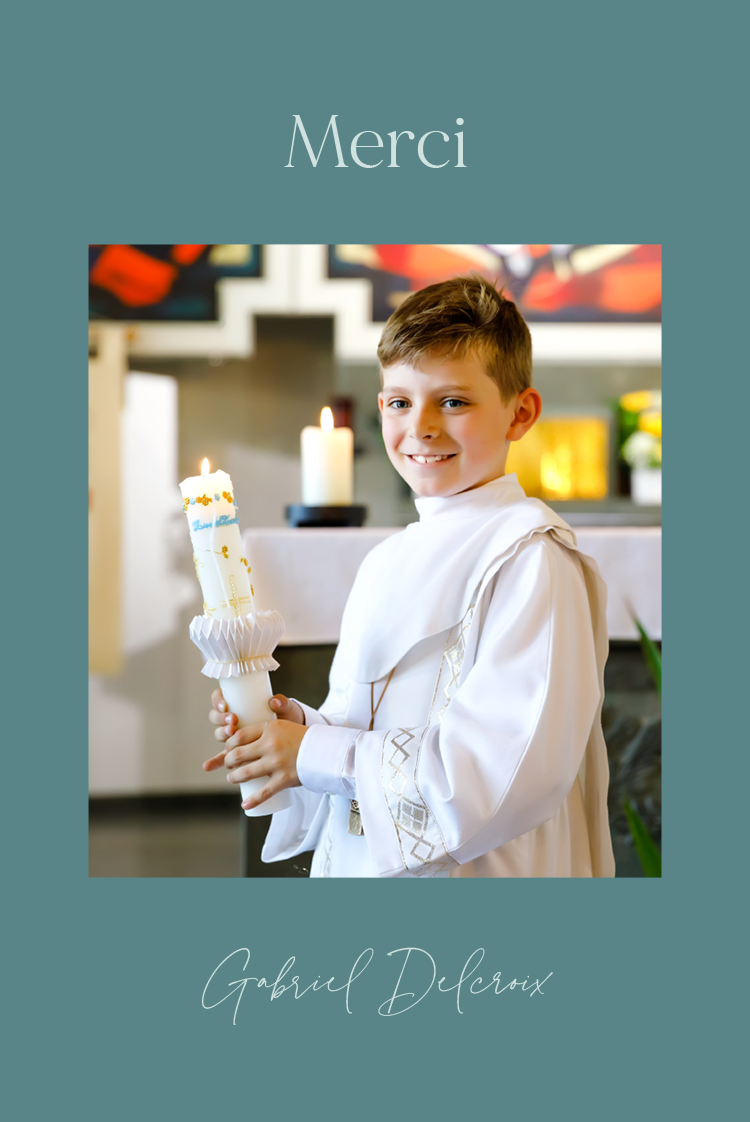 Carte de remerciement — Bleu sarcelle moderne