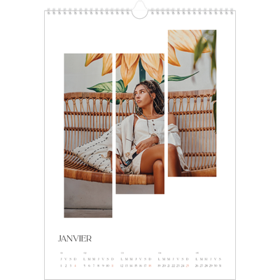 A3 Calendrier annuel — Fragments de voyage [Janvier]