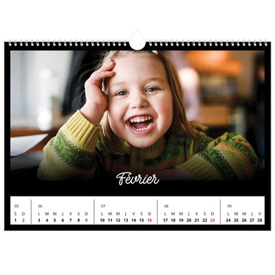 Calendrier photo A3 — Diapositive [Février]