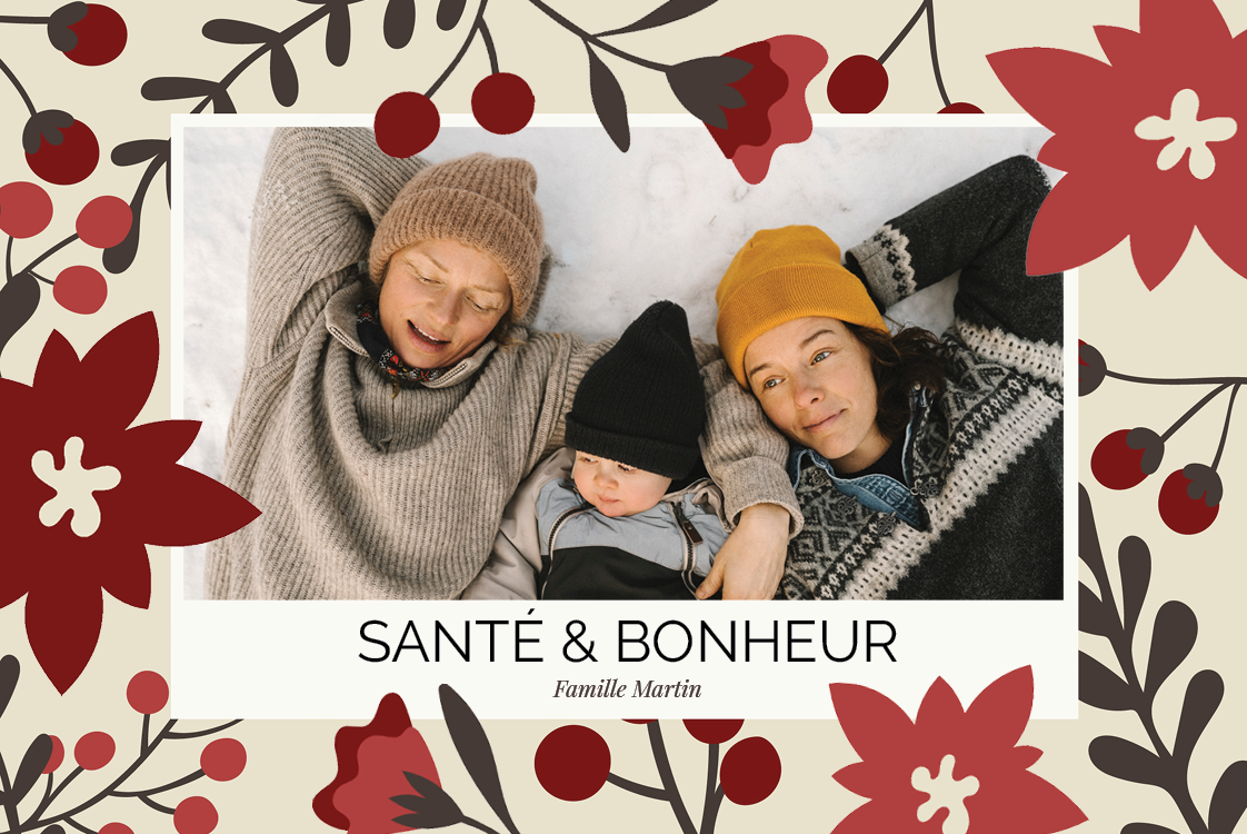 Faire-part & Cartes — Baies et fleurs colorées