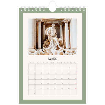 Calendrier photo A5 — Couleurs classiques [Mars]