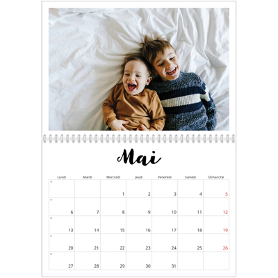 Calendrier photo A4 double (30 x 40 cm) — Fait Main [couverture]