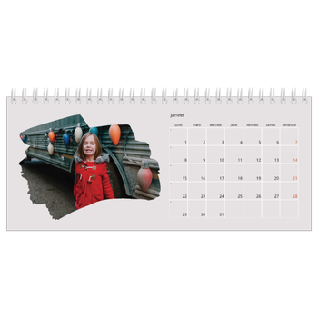 Calendrier de bureau — Effet brossé