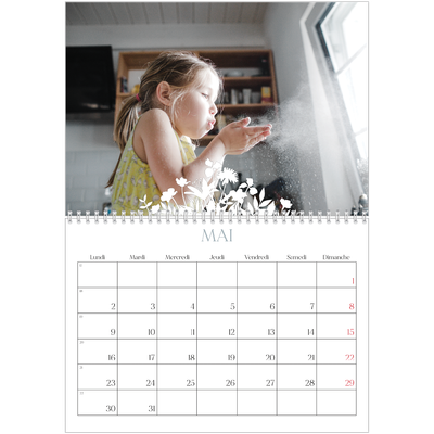 Calendrier photo A4 double (30 x 40 cm) — Invitation champêtre [couverture]
