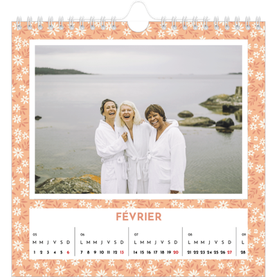 Calendriers annuels carré — En floraison [Février]