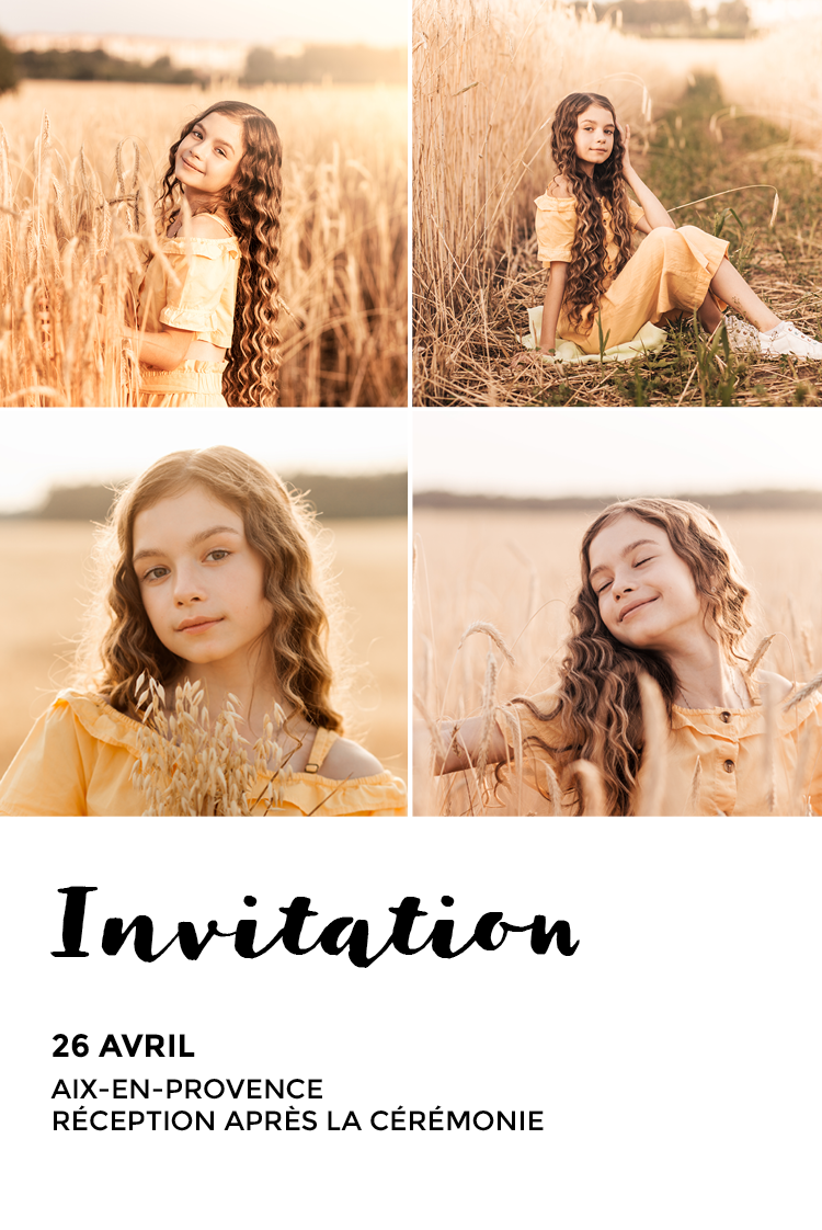 Cartons d'invitation — Calligraphie