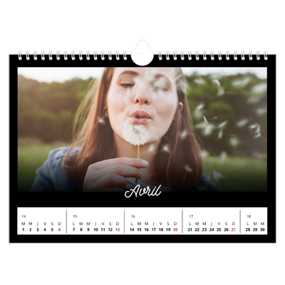 Calendrier photo A4 — Diapositive [Avril]