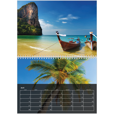 Calendrier photo A4 double (30 x 40 cm) — Panorama [Avril]