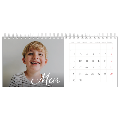 Calendrier de bureau — Mois écris à la main [Mars]