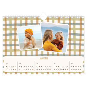 Calendrier photo A4 — Motifs rétros