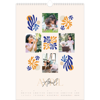 A3 Calendrier annuel — Coraux minimalistes [couverture]
