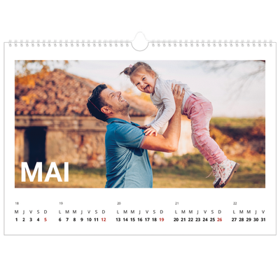 Calendrier photo A3 — Grand mois [couverture]